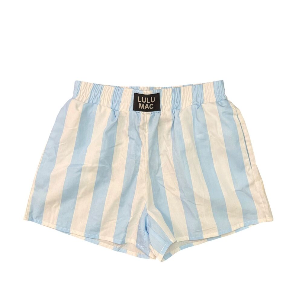 LuluMac Youth M Blue/White Stripe Shorts EUC Beachy Lounge